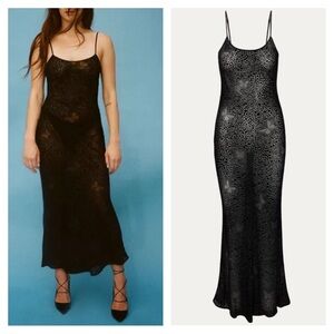 Realisation Par The Alana velvet sheer maxi dress